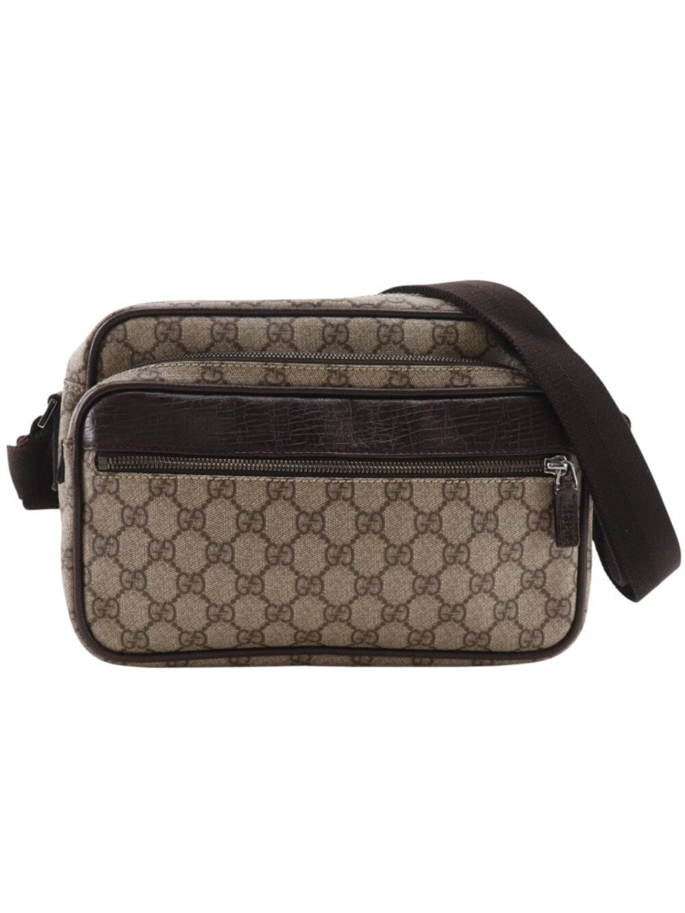 Gucci GG Supreme Canvas Brown Shoulder Bag